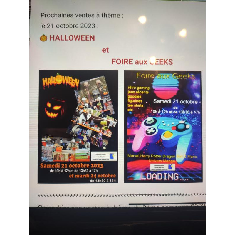 Braderie spéciale geek et halloween emmaüs